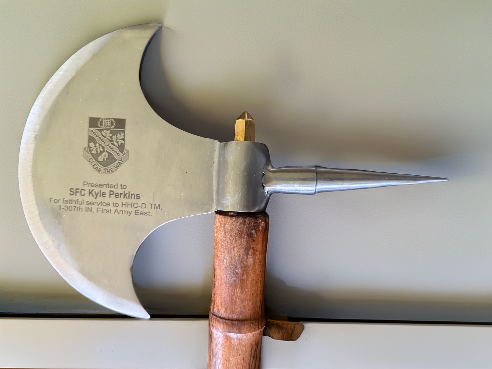 Personalized Studded Battle Axe