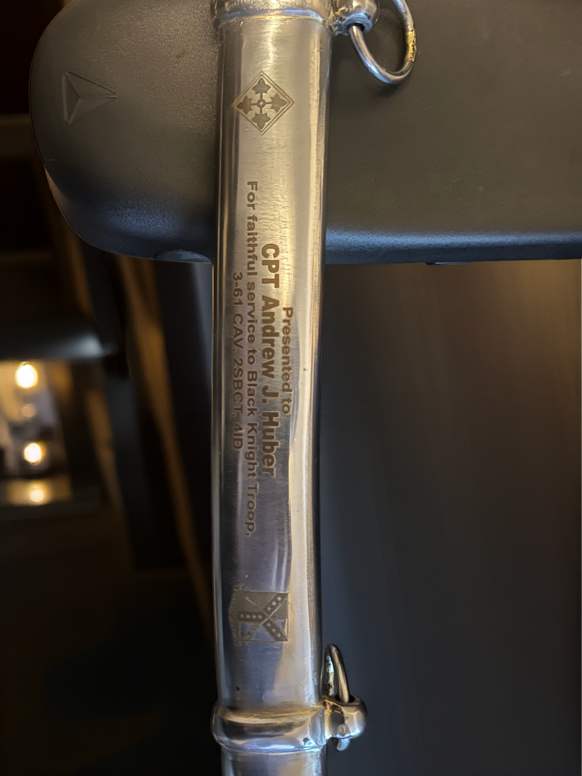 Personalized 1860 Black Handle Cavalry Saber