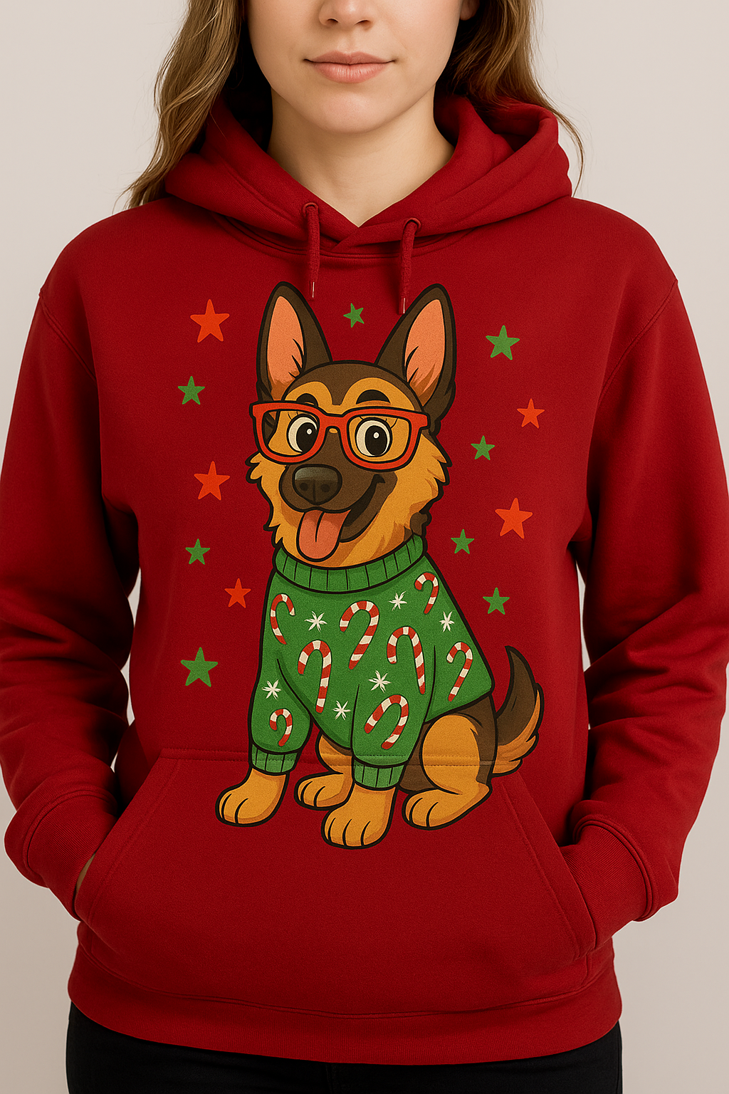 German Shepherd Christmas t-shirt – Holiday Dog Lover Gift