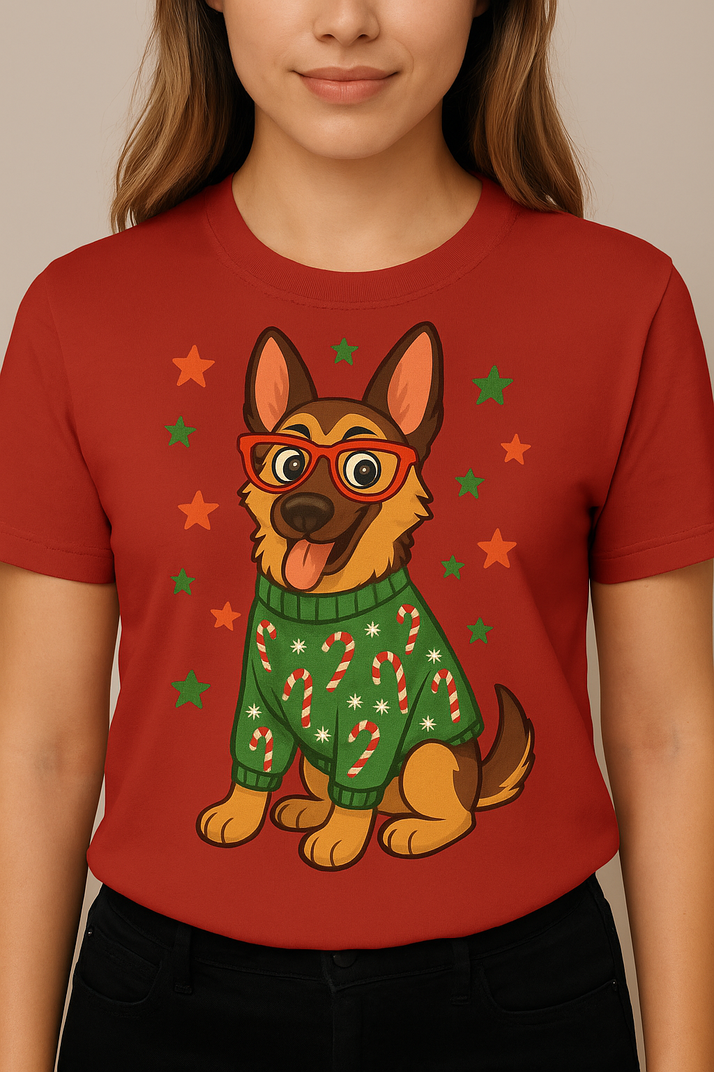 German Shepherd Christmas t-shirt – Holiday Dog Lover Gift