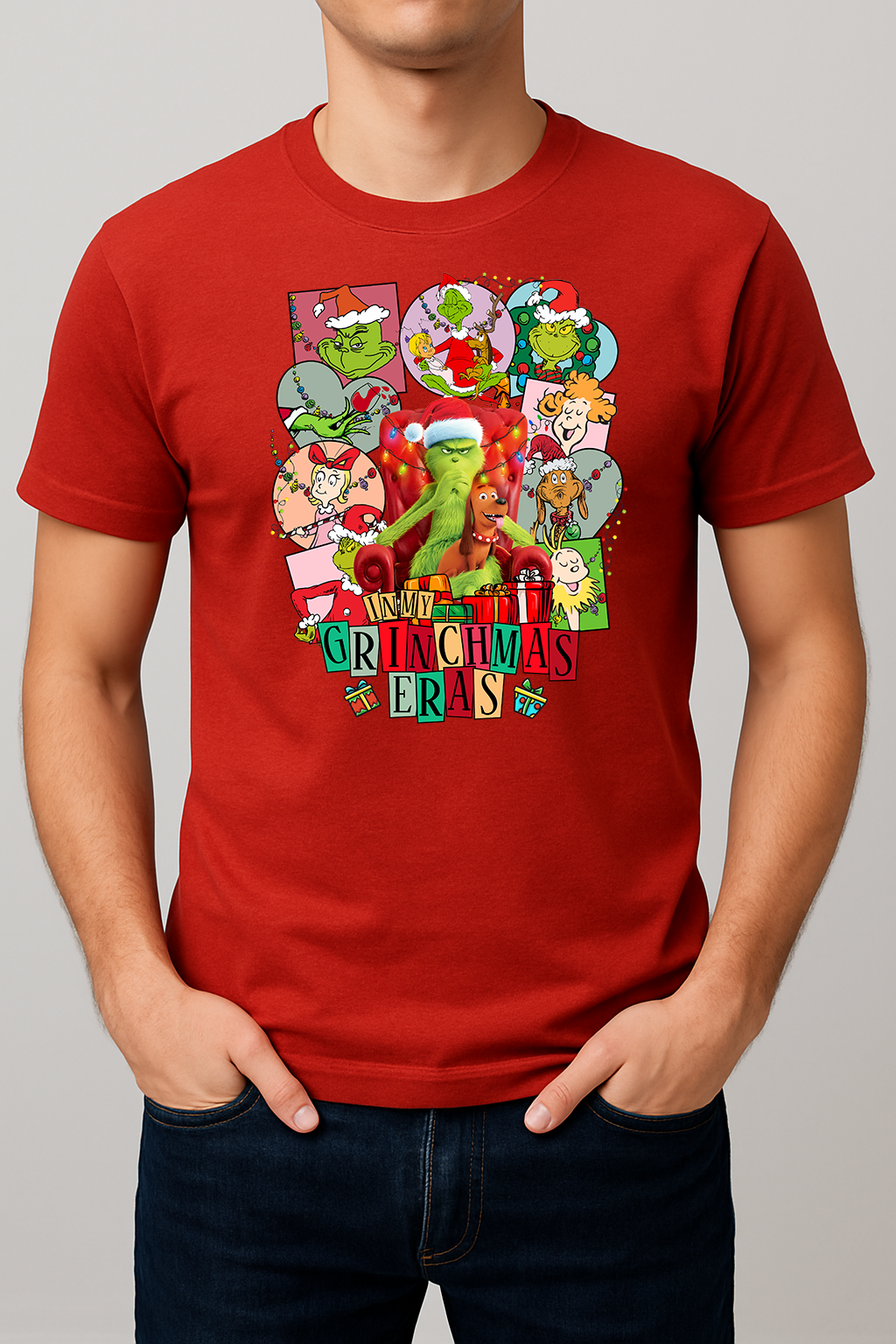 Grinchmas Eras Collage Tee