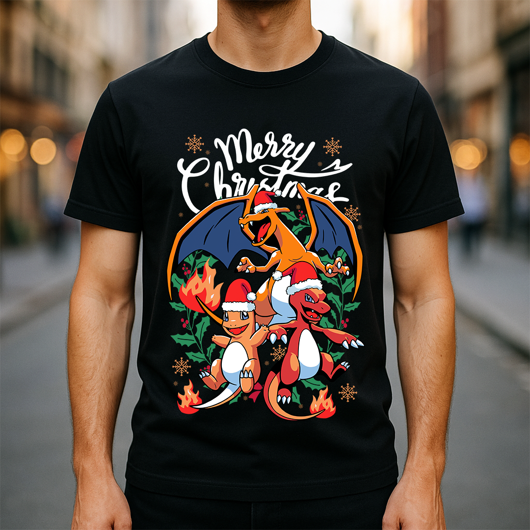 Merry Christmas Fire Trio Tee