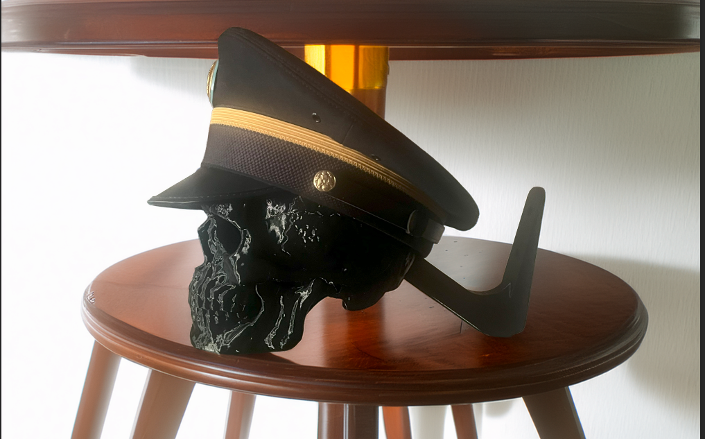 3D Skull Hat wall mount